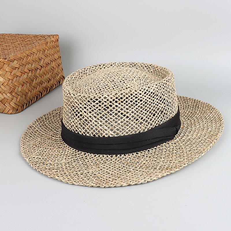 100% 천연 잔디 파나마 해변 태양 모자 여자 여름  - Bucket Hat Straw 리뷰 및 가격