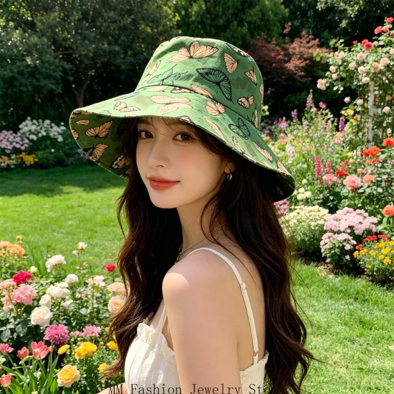녹색 프린트 버킷햇 부드러운 폴리에스터 어부 모자, 둘 - Packable Hat Nylon 리뷰 및 가격